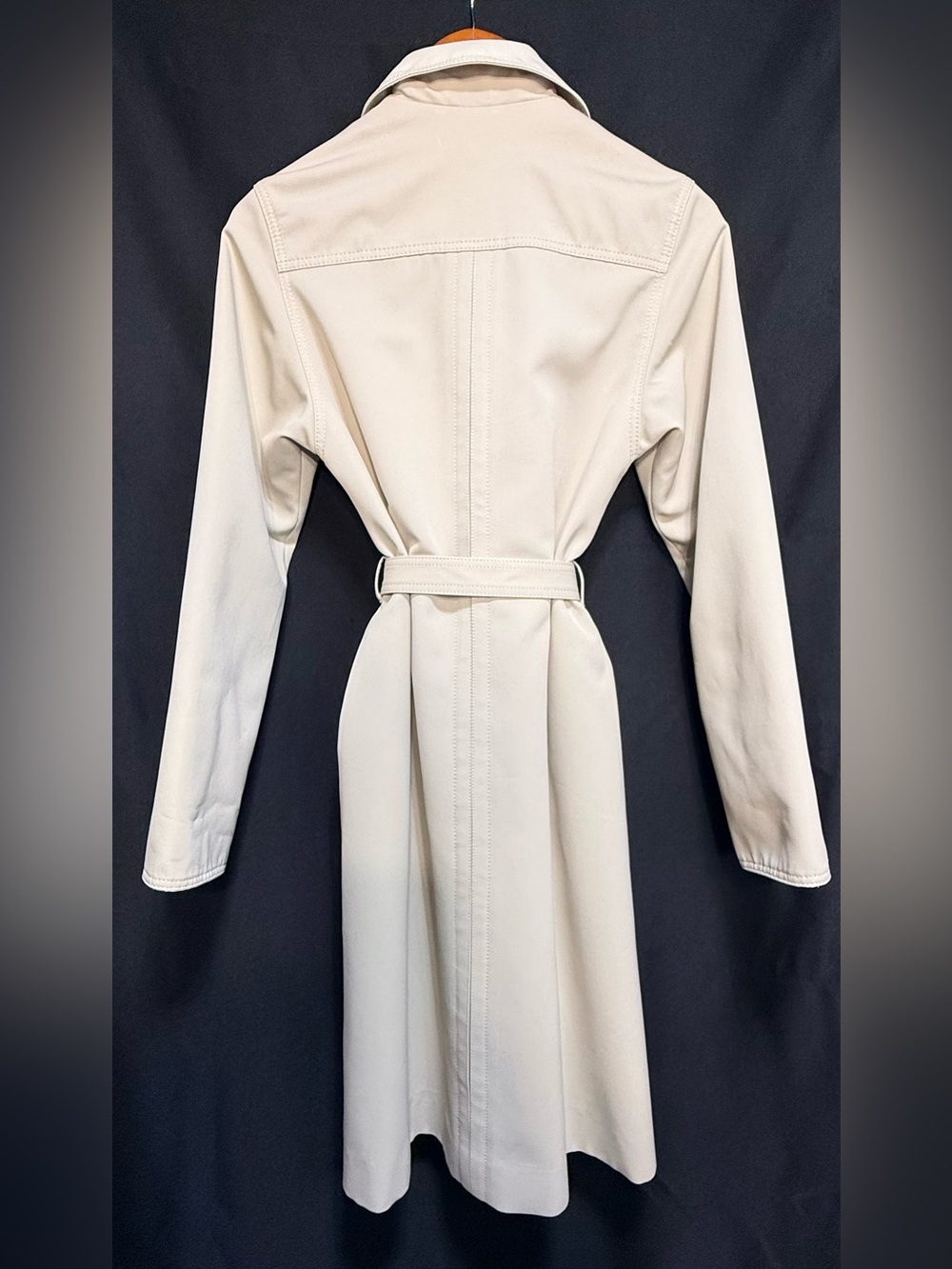 VTG Forecaster of Boston Belted Trench Coat Cream 5/6 - Picture 2 of 13